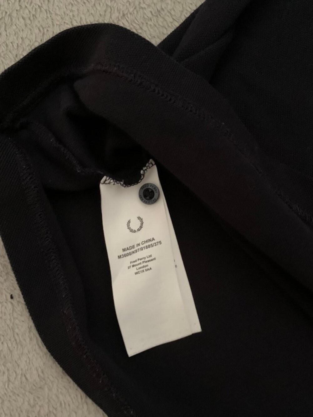 Navy Blue Fred Perry Polo M3600. XL. Authentic Fred Perry. - Picture 5 of 6